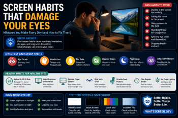 Screen Habits That Damage Your Eyes – Mistakes You Make Every Day